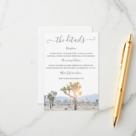 Elegant Boho Greenery Joshua Tree Wedding Details Begleitkarte