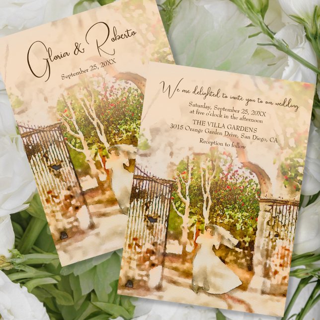Elegant Boho Hacienda Garden Mexican Wedding Einladung (Von Creator hochgeladen)