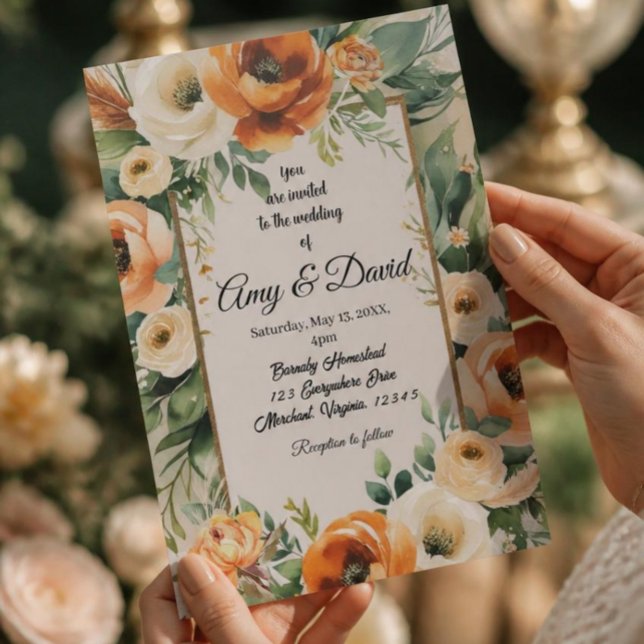 Elegant Boho Hochzeitsinvit Einladung (Von Creator hochgeladen)
