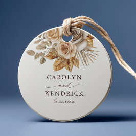 Elegant Boho Neutral Floral Vielen Dank für Ihre H Geschenkanhänger