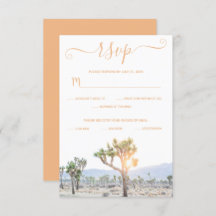 Elegant Boho Orange Custom Joshua Tree Wedding