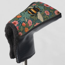 Elegant boho retro bumblebee spring florals  golf headcover