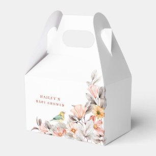 Elegant Boho Rustic Wildblume Baby Shower Geschenkschachtel