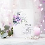 Elegant Boho Succulents Silver Greenerity Wedding Folieneinladung<br><div class="desc">Schöne und einzigartige lila Succulents Silberne Grüne Einladung zur Hochzeit</div>