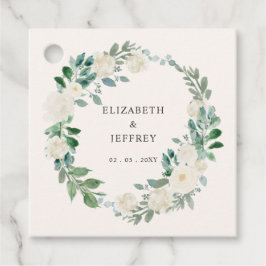 Elegant Boho Summer Elfenbeinblüte Hochzeit Geschenkanhänger