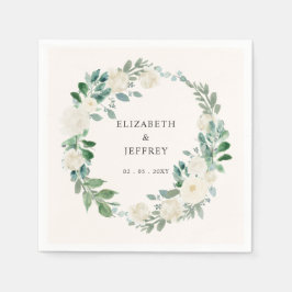 Elegant Boho Summer Elfenbeinblüte Hochzeit Serviette