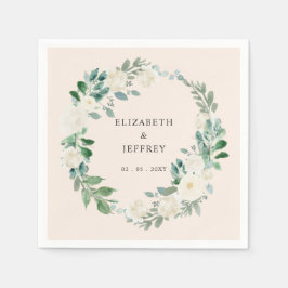 Elegant Boho Summer Elfenbeinblüte Hochzeit Serviette