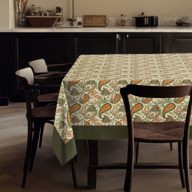 Elegant Boho Tablecloth mit Paisley Swirl Design Tischdecke (Elegant Boho Tablecloth with Paisley Swirl Design)