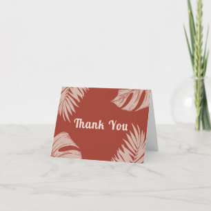 Elegant Boho Tropical Blätter Baby Shower Dankeskarte