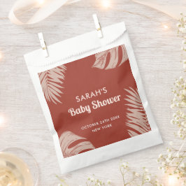 Elegant Boho Tropical Blätter Baby Shower Geschenktütchen