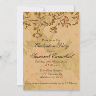 Elegant Boho Vintag Graduation Party Einladung