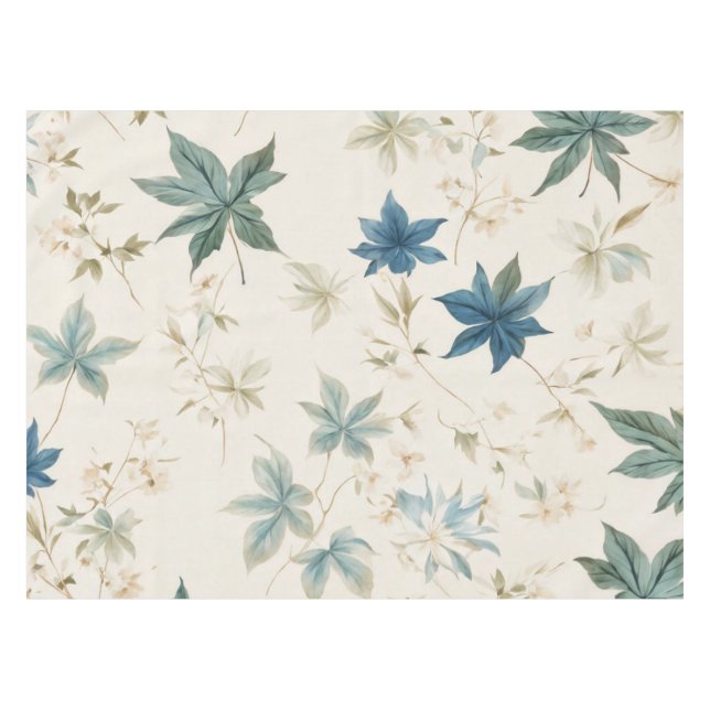Elegant Boho Vintag Maple Blätter Blumenmuster Tischdecke (Vorderseite (Horizontal))
