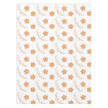 Elegant Boho Vintage Orange Floral Pattern Spring 