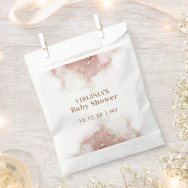 Elegant Boho Watercolor Agate Gold Baby Shower Geschenktütchen