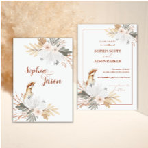 Elegant Boho Watercolor Blume Hochzeit