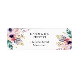 Elegant Boho Wedding Collection-Adresskleber