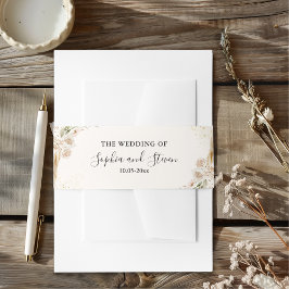 Elegant Boho Wedding with Beige & Yellow Flowers Einladungsbanderole