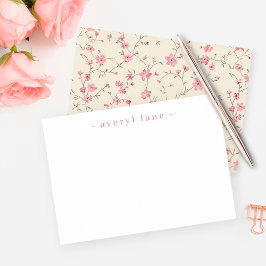 Elegant Boho Wildblume Personalisiert Stationery Mitteilungskarte
