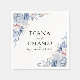 Elegant Boho Wildblume Serviette