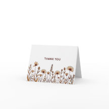 Elegant Boho Wildblume Vielen Dank