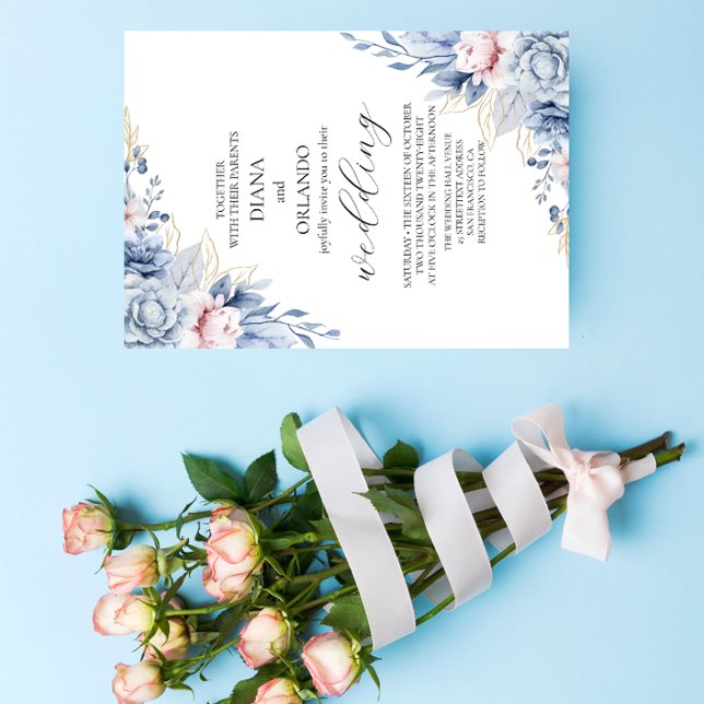 Elegant Boho Wildblume Wedding Einladung (Von Creator hochgeladen)