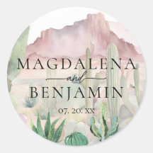 Elegant Boho Wüste Landschaft Cactus Wedding