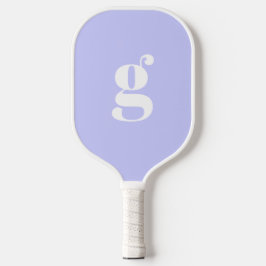 Elegant Bold Mit Monogramm Initial Pastel Periwink Pickleball Schläger