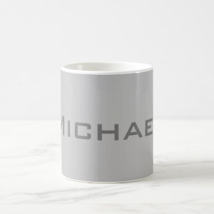 Elegant Bold Retro Gray Your Name Kaffeetasse