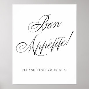 Elegant Bon Appetite Finden Sie Ihren Platz Schw Poster