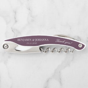 Elegant Bordeaux Wedding Vielen Dank Kellnermesser