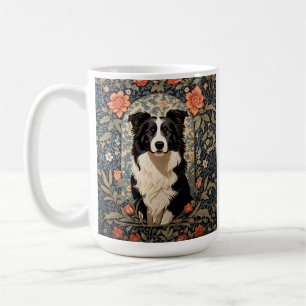 Elegant Border Collie William Morris Inspiriert Kaffeetasse