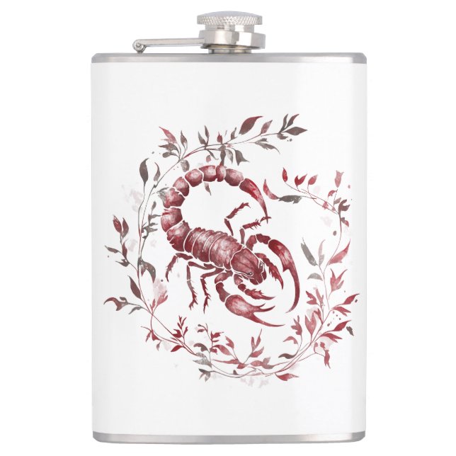 Elegant Boss Girl Scorpio Flask Flachmann (Vorderseite)