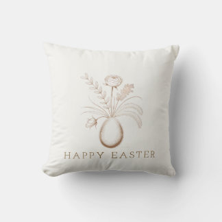 Elegant Botanical Easter Decorative Throw Pillow Kissen