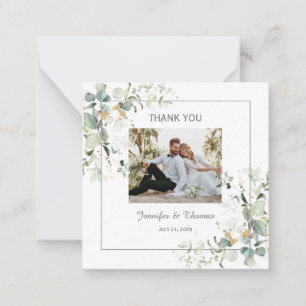 Elegant Botanical Eukalyptus Greenerity Vielen Dan Mitteilungskarte