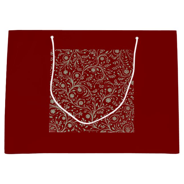 Elegant Botanical Floral Pattern – Minimal Nature  Große Geschenktüte (Vorderseite)