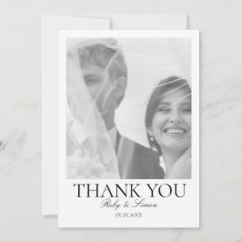 Elegant Botanical Floral Wedding Dankeskarte