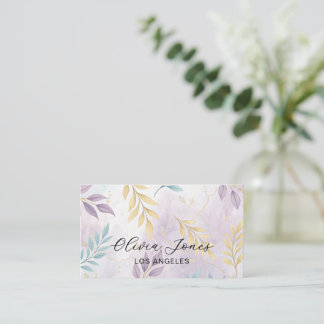 Elegant Botanical Glam Gold Visitenkarte