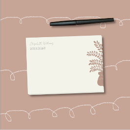 Elegant Botanical Personalized Notes Post-it Klebezettel