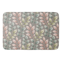 Elegant Botanical Pink & Sage Leaf Pattern