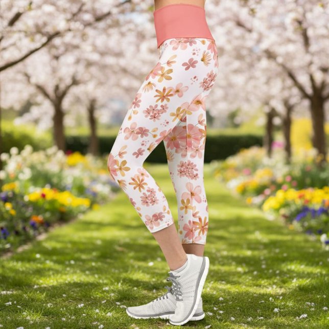 Elegant Botanical Print Leggings (Von Creator hochgeladen)