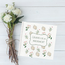 Elegant Botanical Wedding Guest Book Notizbuch