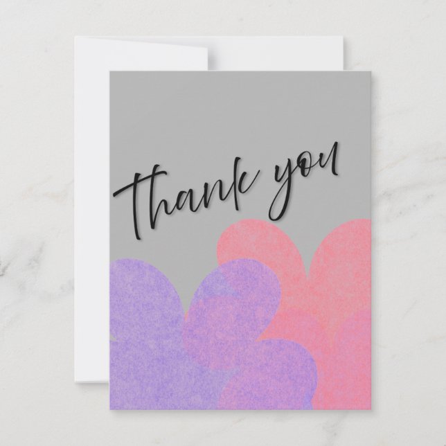 Elegant Botanical Wedding Thank You Card Dankeskarte (Vorderseite)