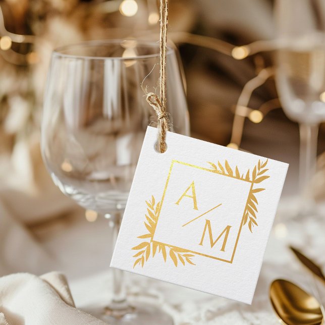 Elegant, botanisch, monogramm geschenkanhänger (Von Creator hochgeladen)