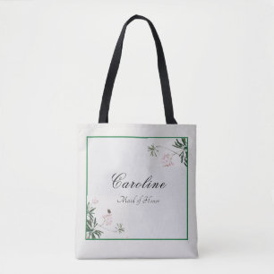 Elegant Botanisch Pink Blossom Bridesmaid