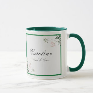 Elegant Botanisch Pink Blossom Bridesmaid Tasse