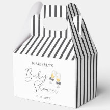 Elegant Bow Champagne Sip & See Baby Shower