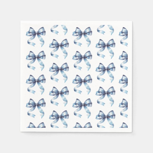 Elegant Bow Party Napkins Serviette (Vorderseite)