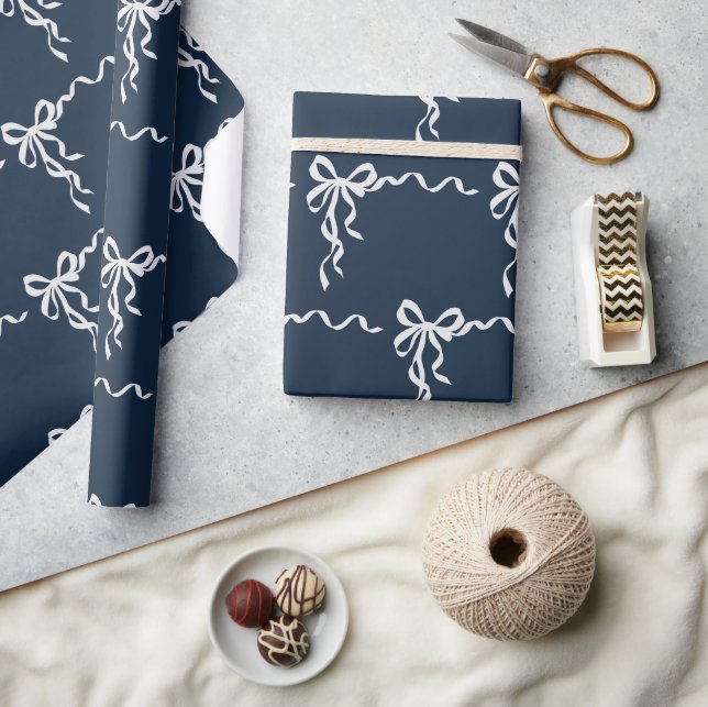 Elegant Bow Pattern Geschenkpapier (Kunsthandwerk)