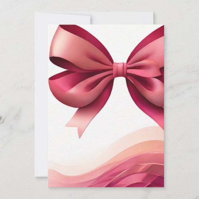 Elegant Bows Einladung (Vorderseite)