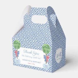 Elegant Boxwood Topiary Monogram 4. Hochzeit Geschenkschachtel